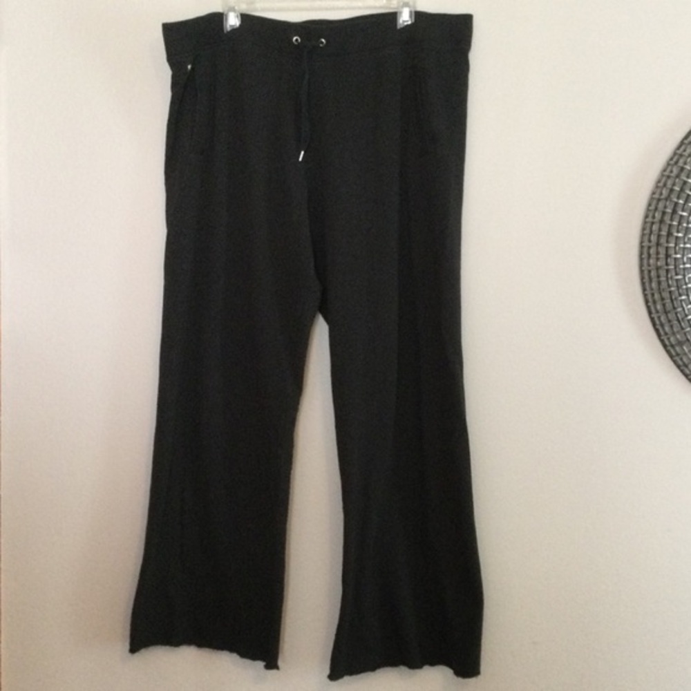 Victoria’s Secret Women's Black Wide-Leg Baggy Athletic Leisure Pants XL